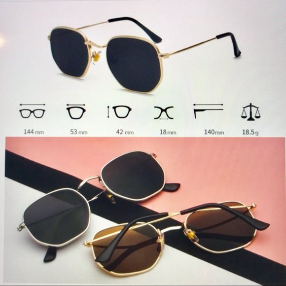 ?Hexagonal Aviator Sunglasses ? main image 5